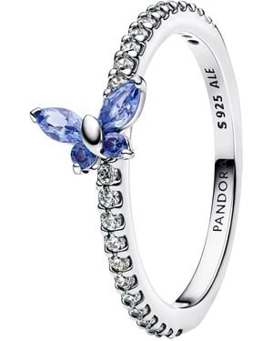 PANDORA Ring Sterling Silver 925 194258c00-56 56 - Blue