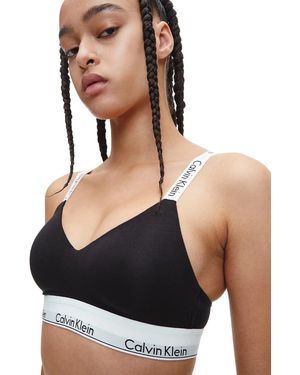 Calvin Klein Reggiseno a Bralette Donna Light Lined Preformato - Nero