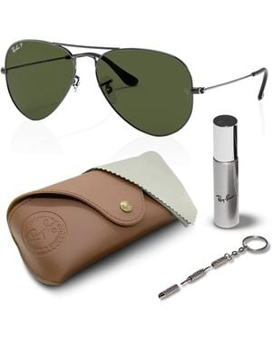 Ray-Ban RB3025 Aviator X-Large Pilot Sonnenbrille - Grün
