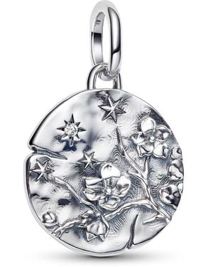 PANDORA ME Kirschblüte Medaillon-Charm aus Sterling Silber mit Zirkonia - Mettallic