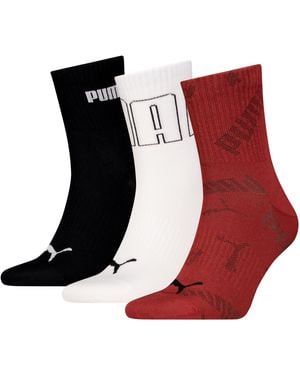 PUMA Mesh Logo Recycled Cotton Sock - Rot