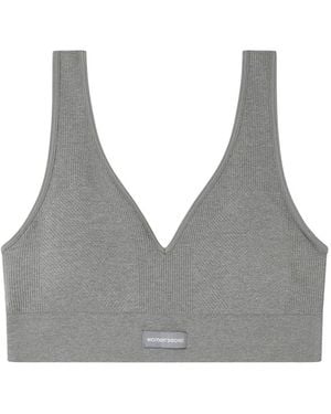 Women'secret Top Sin Costuras Lovely Canalé Bra - Gris