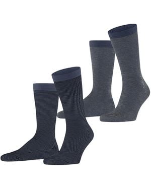 Esprit Allover Stripe Multipack M So Baumwolle Gemustert Socken - Blau
