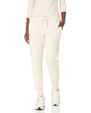 Amazon Essentials Pantaloni da Jogging in Pile con Risvolto - Neutro