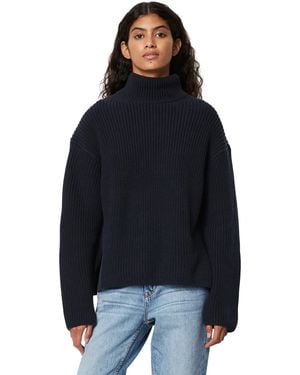 Marc O' Polo Strickpullover mit Turtleneck-Kragen - Blau