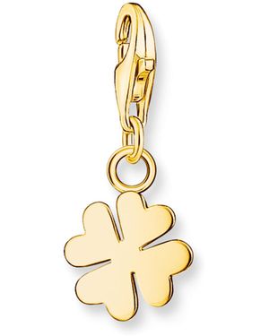 Thomas Sabo Ciondolo a forma di quadrifoglio placcato oro 18 carati 1991-413-39 - Metallizzato