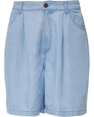 S.oliver Fließende Relaxed-Fit-Shorts aus Lyocell mit Elastikbund blau 42