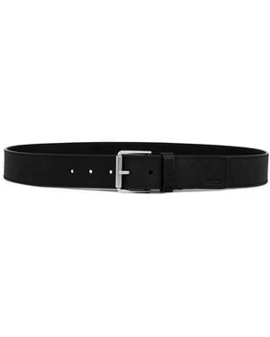 Ecco Ceinture en cuir Heritage Business Casual pour homme - Noir