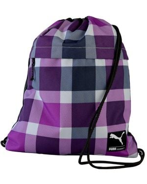 PUMA Da uomo Foundation ginnastica borsa H16 "(app.)x L13 "(app.) Grigio dawn-sparkle grape-check - Viola