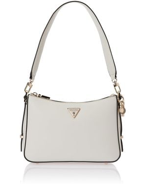 Guess Daryna Ii Top Zip Shoulder Bag Cream White - Grijs