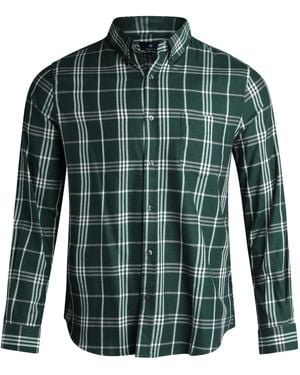 Ben Sherman Regular Fit Long Sleeve Button Down Shirt - Casual Dress Shirt For - Green