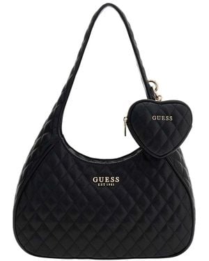 Guess Shoulder Bag Atabey Hobo Bag Black