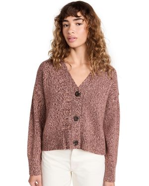 Monrow Hj0208-1-marled Oversized Cardigan - Brown