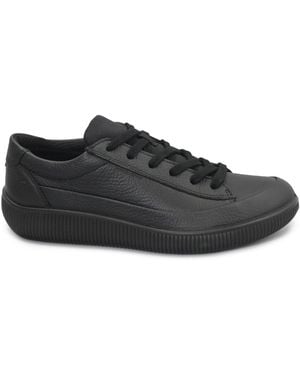 Ecco 501594 Soft Zero M Black Shoes Trainers Laces Waterproof Leather