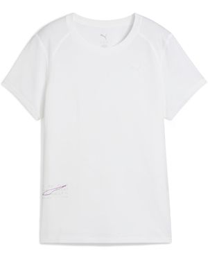 PUMA Run Graphic Mesh T-Shirt S White - Weiß