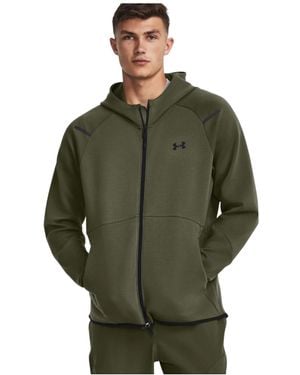 Under Armour Felpe Felpe UA Unstoppable FLC FZ Uomo TG L - Verde