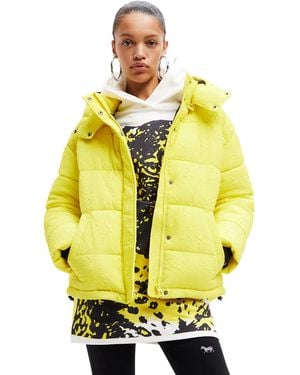 Desigual Textured Padded Jacket - Yellow