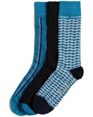 Ted Baker Focus 3P socken - Blau