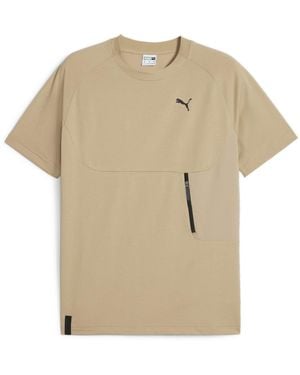 PUMA S Pocket T-shirt Tan M - Natural