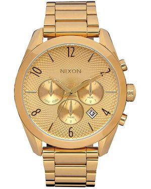 Nixon Armbanduhr Bullet Chrono Analog Quarz Edelstahl A366502-00 - Mettallic