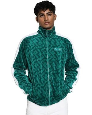 PUMA S X Squid Game T7 Iconic Track Ja Tracksuit Top Mint M - Green