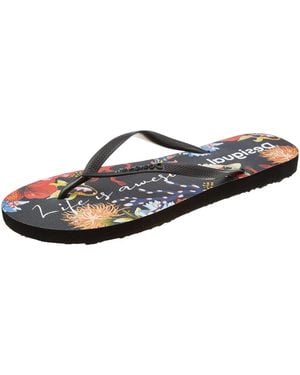 Desigual Flip Flop Underwater Style 22sshp03 Ss22 New Season Black