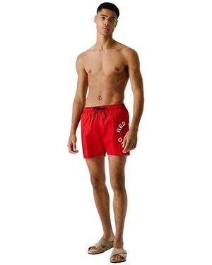 Pepe Jeans Red Bull Racing X Rbr Circle Logo Pantaloncini - Rosso