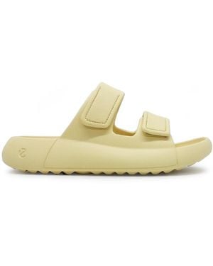 Ecco S Cozmo E Synthetic Straw Sandals 8-8.5 Uk - Metallic