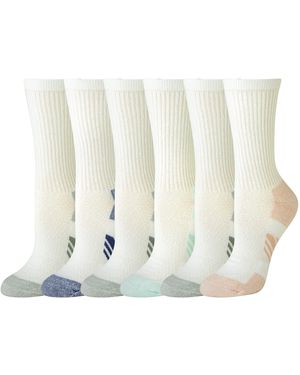 Amazon Essentials Gepolsterte Atmungsaktive Baumwolle Athletische Crew-Leistungssportsocken - Weiß