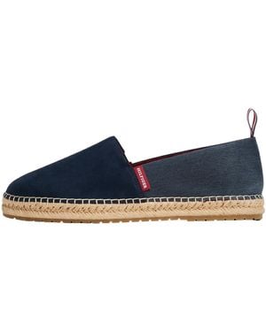Tommy Hilfiger Alpargatas Hombre Flex Mix de Ante - Negro