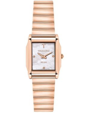 Trussardi Orologio Analogico al Quarzo Donna con Cinturino in Acciaio Inossidabile R2453134504 - Multicolore