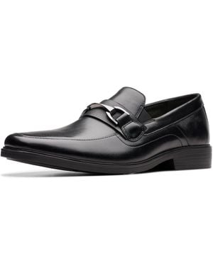 Clarks Lite Bit ( Leather) Lace Up Wing Tip Shoes - Black