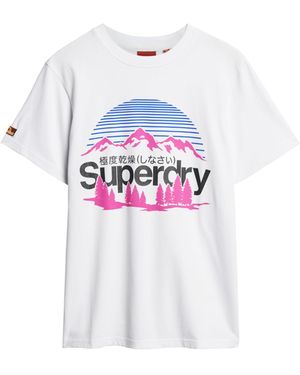 Superdry Bedrucktes T-Shirt Hemd - Weiß
