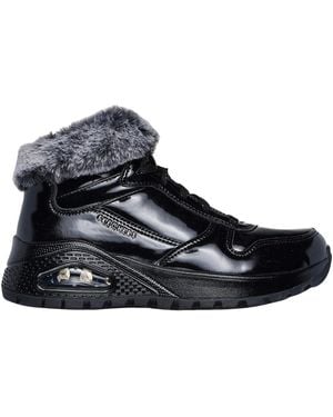 Skechers Uno Rugged Boots Black Shiny High-top Trainers 168126