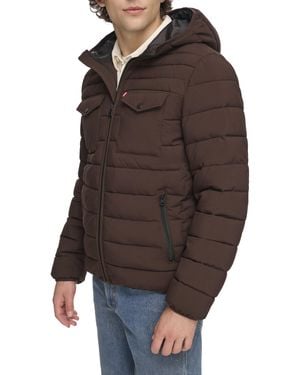 Levi's 2-pocket Stretch Quilted Puffer - Brown