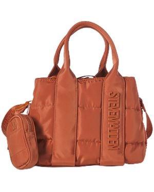 Steve Madden Quilted Satchel BBANDO Gesteppte Nylon-Umhängetasche - Braun