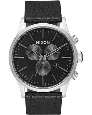 Nixon Chronograph Quarz Uhr mit Leder Armband A405-2788-00 - Mehrfarbig