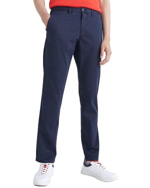 Tommy Hilfiger Chinos Denton TH Flex Satin Stretch - Blau