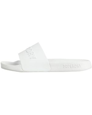 Superdry Code Logo Vegan Pool Slide - White