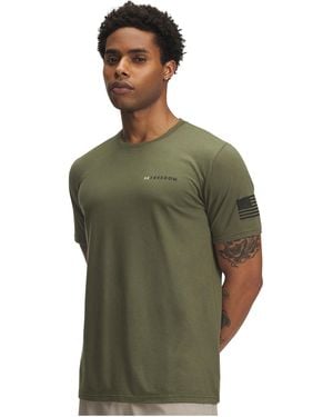 Under Armour Freedom Banner Short Sleeve T Shirt, - Green