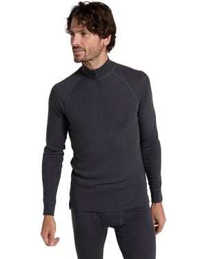 Mountain Warehouse Merino Mens Long Sleeved Thermal Baselayer Top - Lightweight, Breathable & Quick Wicking Jumper With Half Zip - Multicolour