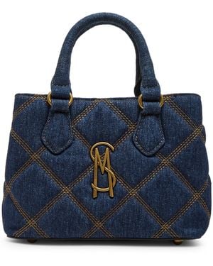 Steve Madden Satchel Mickie Mini Topstitch Umhängetasche - Blau