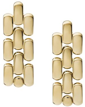Fossil Arden Gold Stainless Steel Earring - Metallic