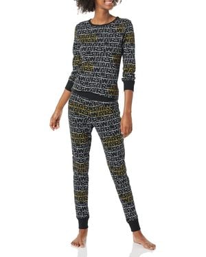 Amazon Essentials Disney | Marvel | Starwars Pigiami in Cotone Aderenti Donna - Nero