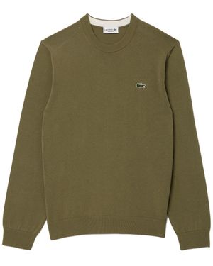 Lacoste Olive Khaki Green Crew Neck Jumper