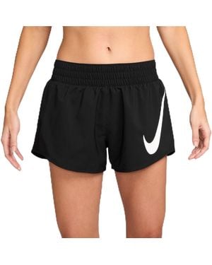 Nike W NK ONE SWSH HBR DF MR 3IN BR nero/bianco