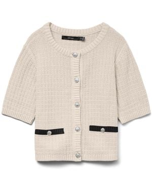Vero Moda Female Strickjacke VMHARPER Pullover - Natur
