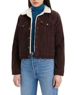 Levi s Original Sherpa Trucker Jacket in Black Lyst UK