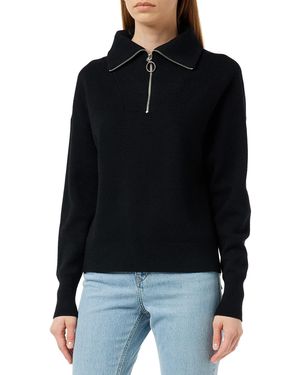 Vero Moda Vmsaba Stripe LS Highneck Blouse Ga Noos Maglione - Nero