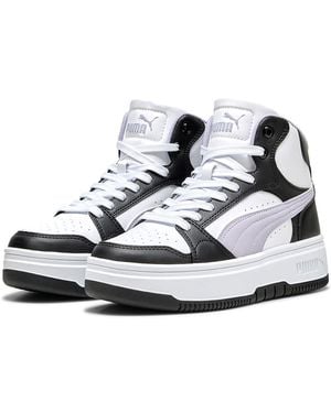 PUMA Rebound Mid Trainers Uk 7.5 White - Metallic